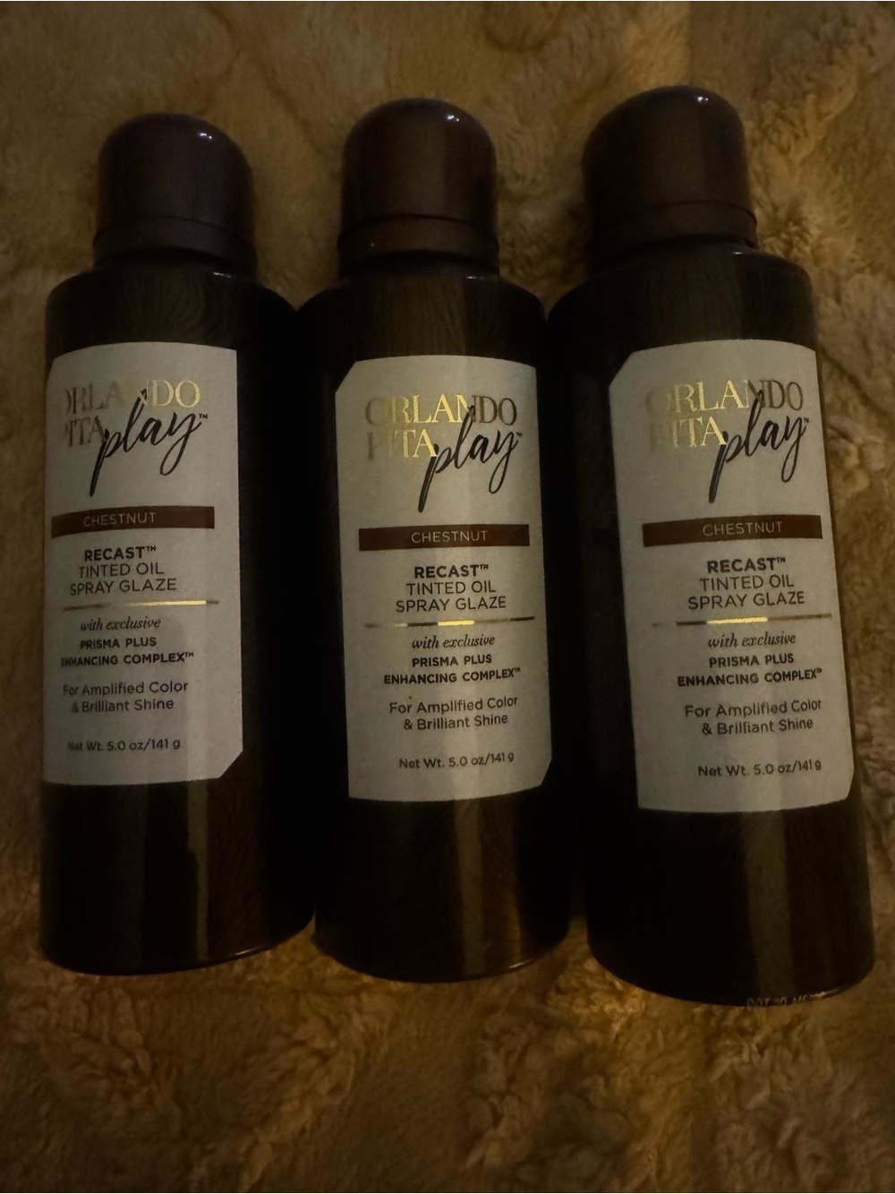 Orlando pita Play Chestnut Recast™ Tinted Oil Spray Glaze - Chestnut- Set of 3